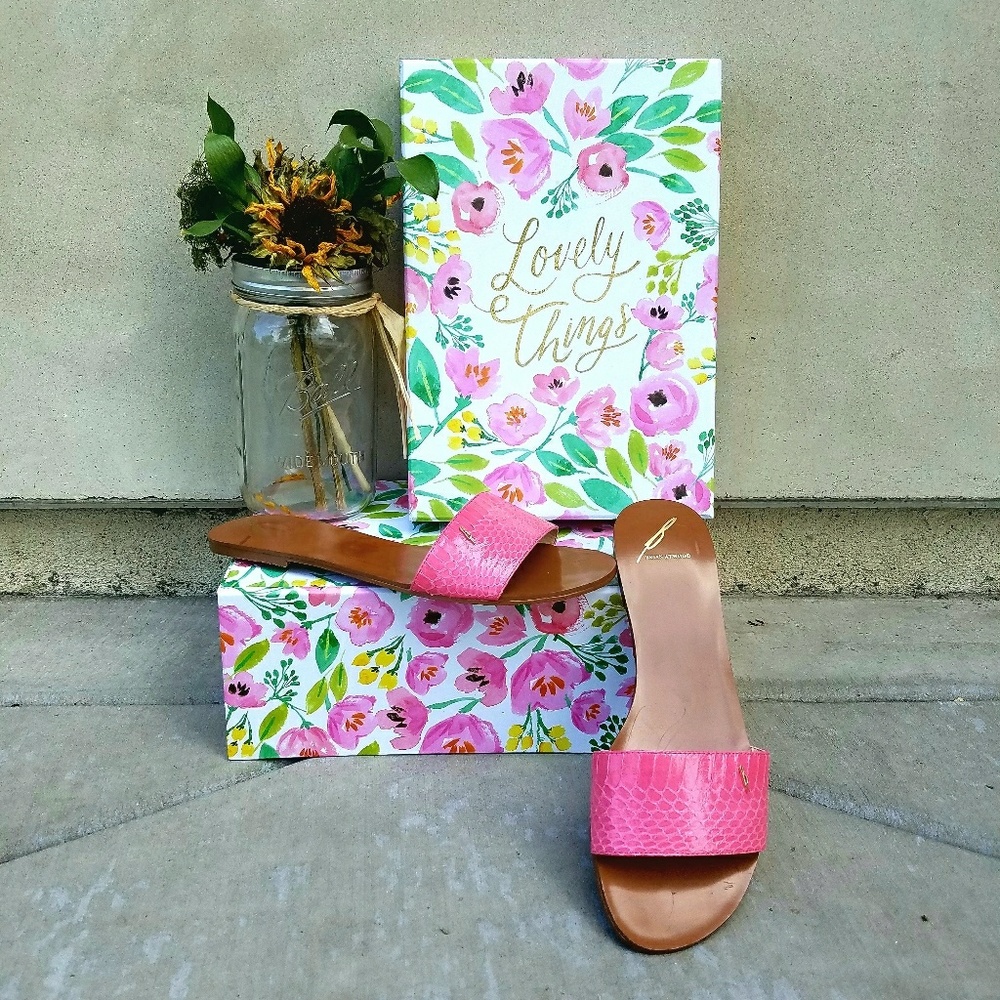 B Brian Atwood Bubble Gum Pink Sandals
